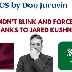 QATAR DIDN’T BLINK AND FORCED PEACE (THANKS TO JARED KUSHNER) SAYS DON JURAVIN